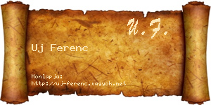 Uj Ferenc névjegykártya